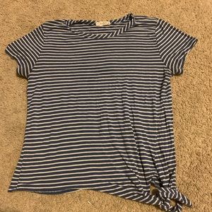Striped Tied Blouse
